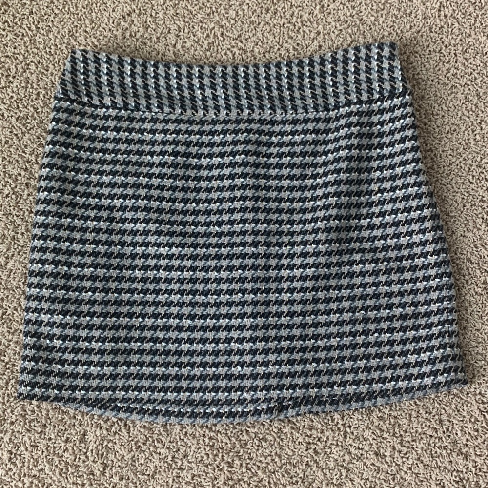 Wool herringbone skirt